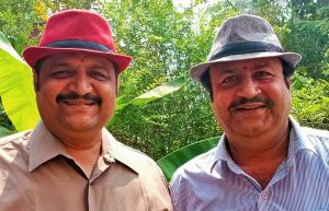 Pic: Elder brother Sekar and I – sons of the soil at Srirangam